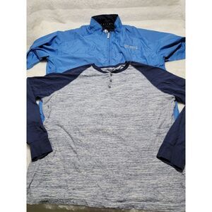 Mens Set Sz 2XL Sunice 1/2 Sleeve Zip Golf Jacket Windbreaker + Long Sleeve Tee